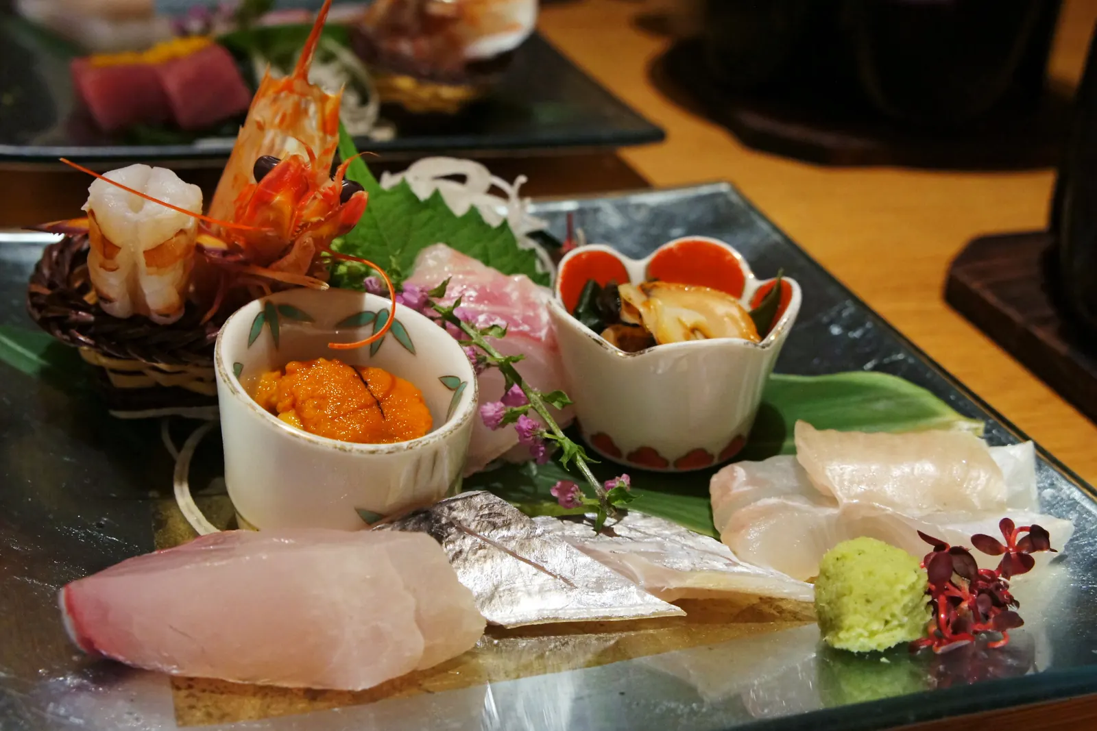 A sashimi course