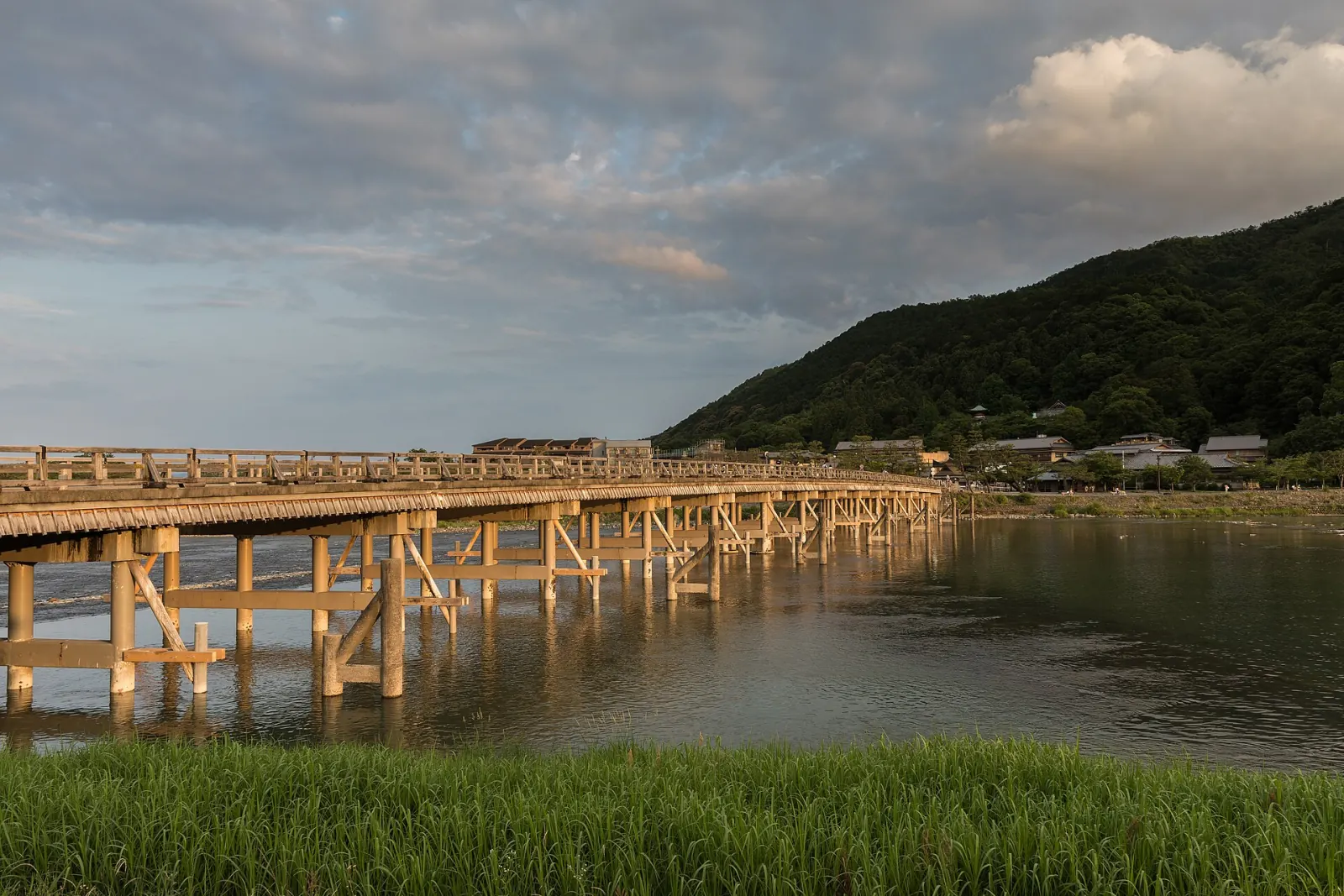 Togetsu-kyo bridge across the river in Arashiyama