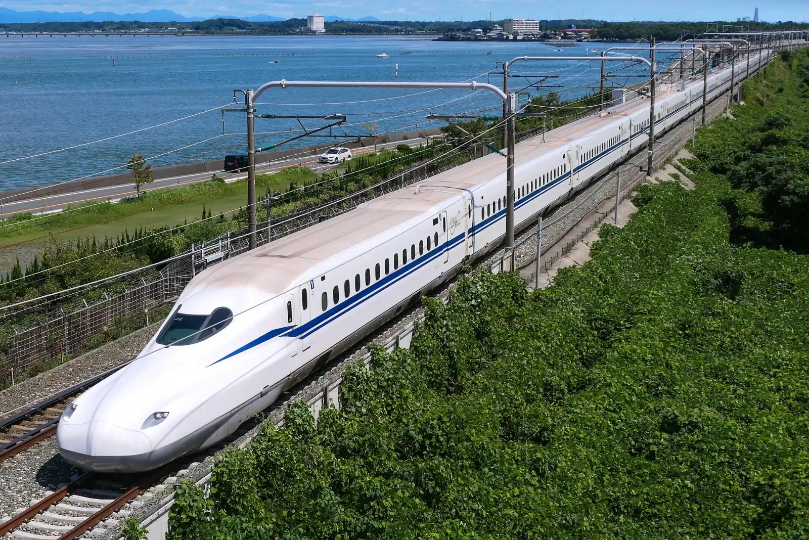 A Shinkansen bullet train