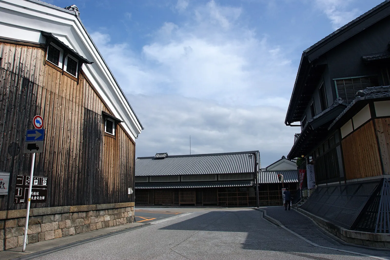 Sake storehouses along a Fushimi street